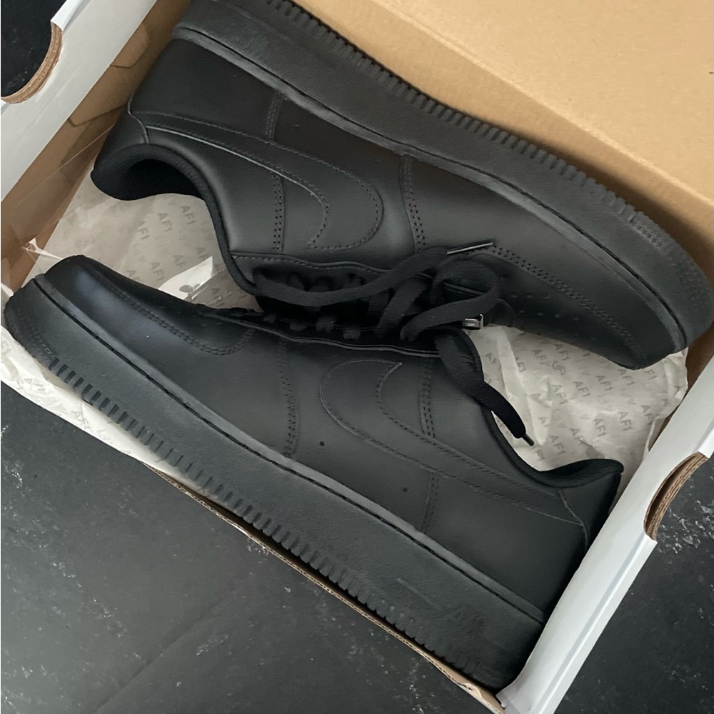 All black Nike Air Force 1 (Men's 10)